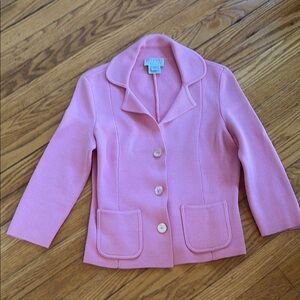 TALBOTS Pink Women Blazer Size Small Petites Stretch
